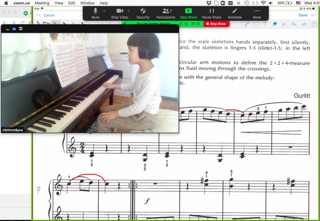 online ZOOM lessons at Cambridge Piano Lessons